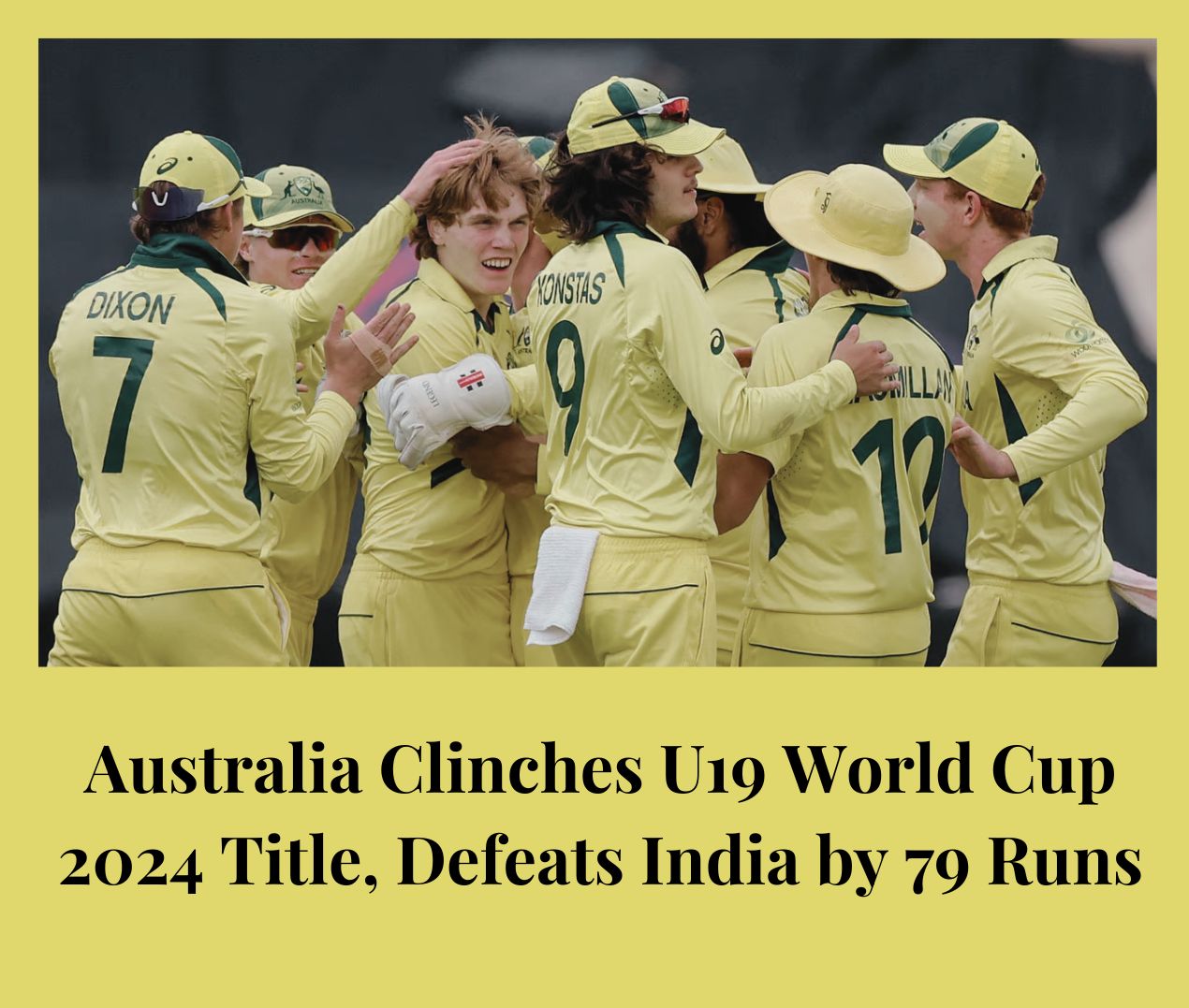 Australia Wins U19 World Cup 2024