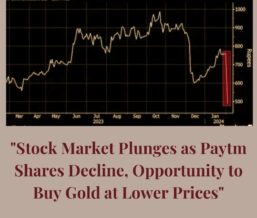 Stock Market Plunges as Paytm Shares Decline, Opportunity to Buy Gold at Lower Prices