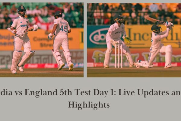 India vs England 5th Test Live Updates and Highlights