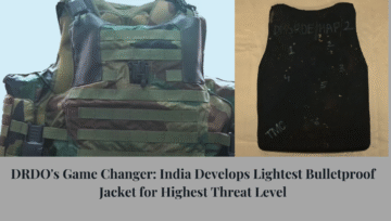 Image of DRDO's newly developed bulletproof jacket, showcasing India's lightest protective gear designed to withstand the highest threat level