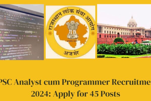 RPSC Analyst cum Programmer Recruitment 2024: Apply for 45 Posts