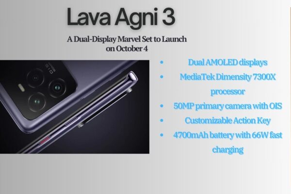 Lava Agni 3: A Dual-Display Marvel Set to Launch on October 4