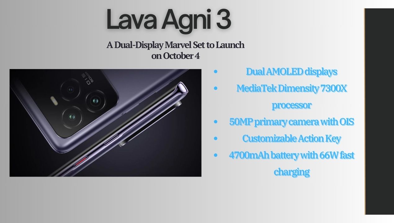 Lava Agni 3: A Dual-Display Marvel Set to Launch on October 4