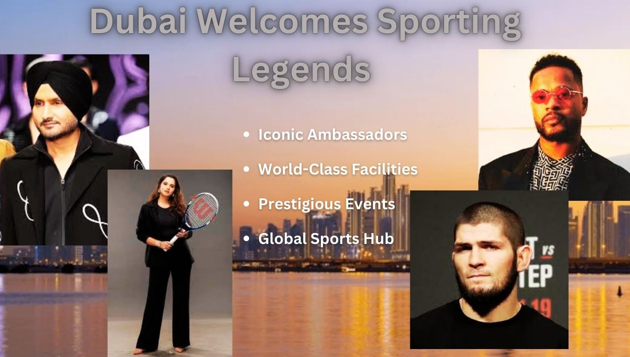 Dubai: A Global Sports Hub, Welcomes Indian Legends Harbhajan Singh and Sania Mirza