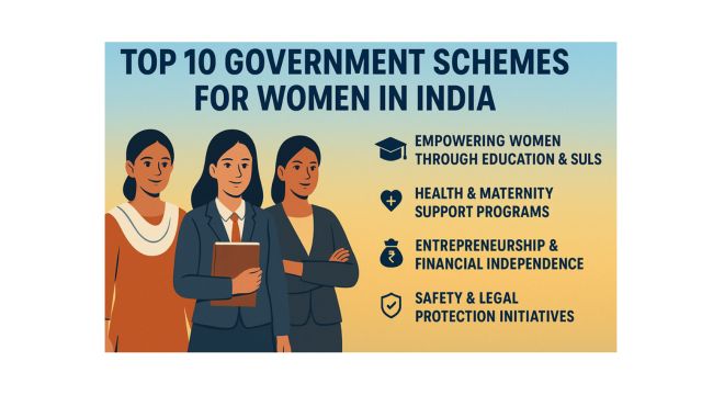 Top 10 government schemes for women in India empowering education, health, entrepreneurship, and safety – informative guide by TezKhabrein.com