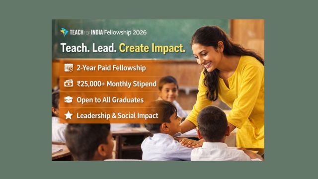 Teacher interacting with students in a classroom representing the Teach for India Fellowship 2026 paid teaching program