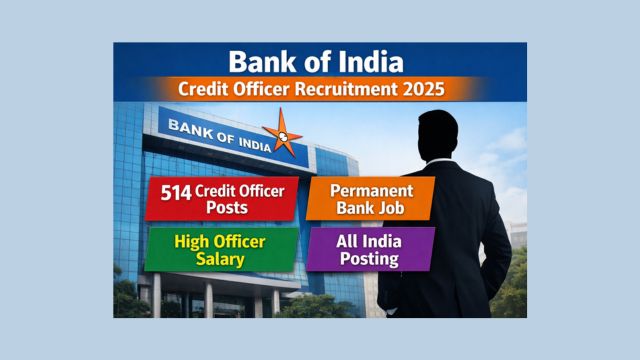 Bank of India Credit Officer Recruitment 2025 with 514 vacancies, eligibility, salary and apply online details