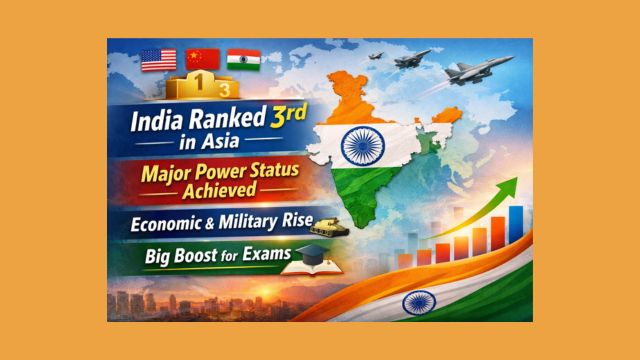 India ranks 3rd in Asia Power Index 2025 achieving major power status in Asia-Pacific region